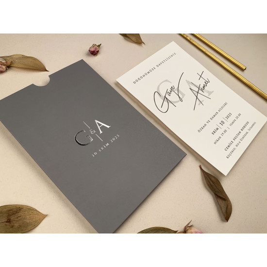 L Düğün Nişan Davetiyesi 13286