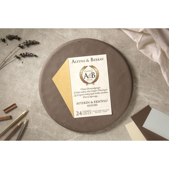 F - Düğün & Nişan  Davetiyesi 8057